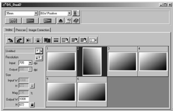 KONICA MINOLTA DIMAGE SCAN DUAL II - Rotating the Index Frames - 1