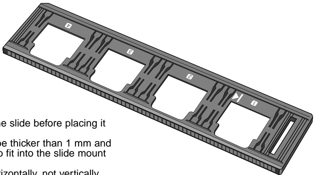 KONICA MINOLTA DIMAGE SCAN DUAL II - Loading the Slide Mount Holder - SH-U1 - 1