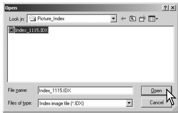 KONICA MINOLTA DIMAGE SCAN DUAL III - Loading an index file - 2