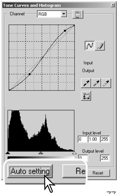 KONICA MINOLTA DIMAGE SCAN DUAL III - Tone curve / histogram auto setting - 1
