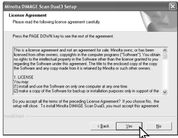 KONICA MINOLTA DIMAGE SCAN DUAL III - Installing the utility software - Windows - 3