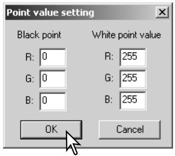 KONICA MINOLTA DIMAGE SCAN DUAL III - Setting the white and black-point values - 2