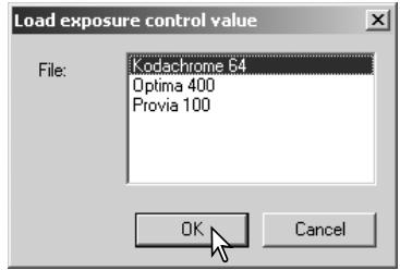 KONICA MINOLTA DIMAGE SCAN DUAL III - Loading exposure settings - 2