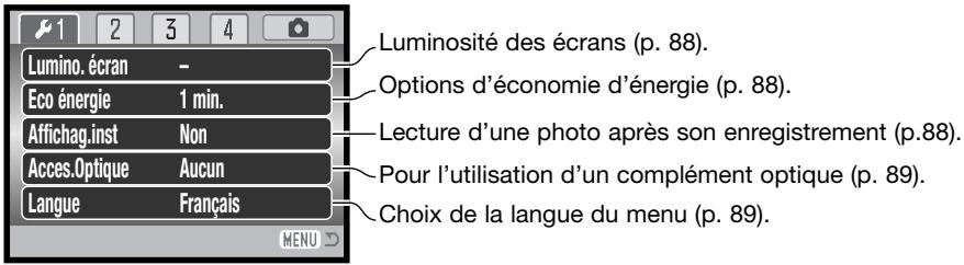 KONICA MINOLTA DIMAGE Z3 - Navigation dans le menu réglages (setup) - 8