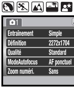 KONICA MINOLTA DIMAGE Z3 - Navigation dans les menus d'enregistrement - 9