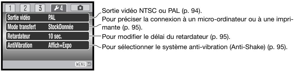 KONICA MINOLTA DIMAGE Z3 - Navigation dans le menu réglages (setup) - 11