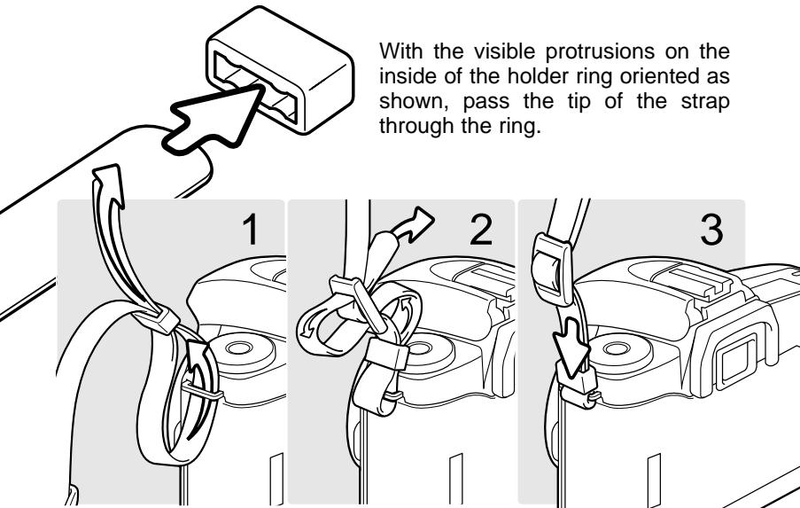 KONICA MINOLTA DYNAX 30 - ATTACHING THE STRAP - 1