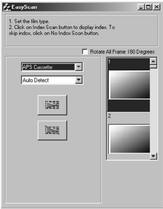 KONICA MINOLTA SCAN DUAL II - Select whether the index scan should be perform or not. - 1