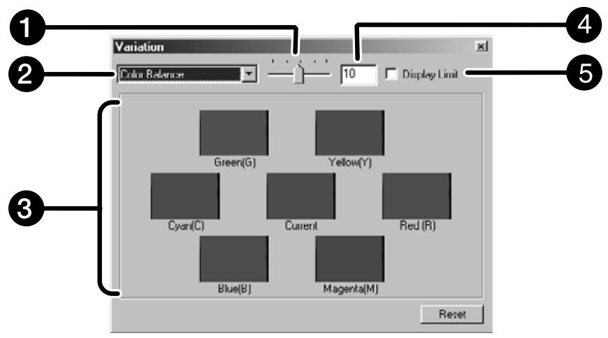KONICA MINOLTA SCAN DUAL II - The Variation Dialog Box – Names of Parts - 1