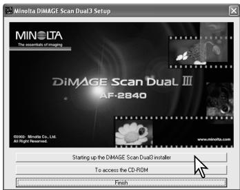 KONICA MINOLTA SCAN DUAL III - Installing the utility software - Windows - 1