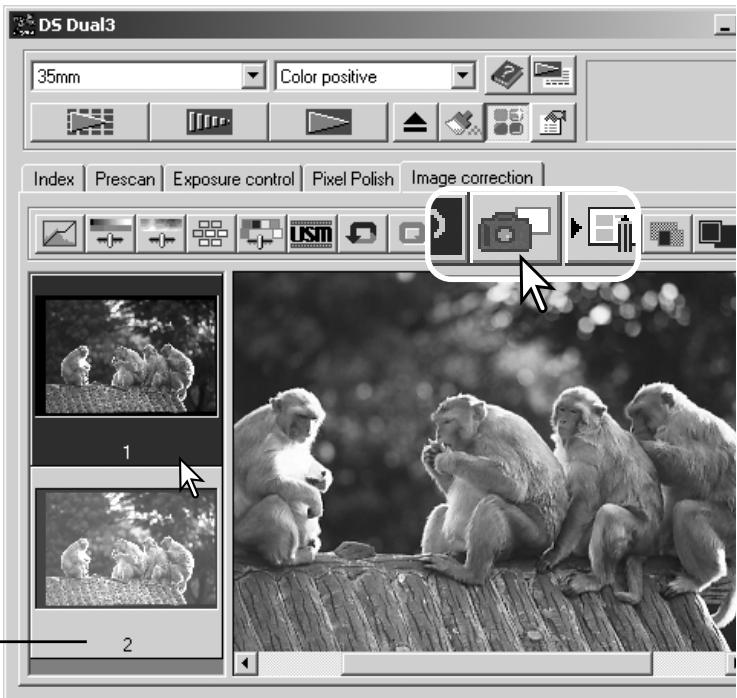 KONICA MINOLTA SCAN DUAL III - Tracking image corrections - Snapshot button - 1