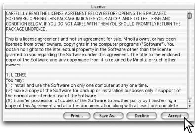 KONICA MINOLTA SCAN DUAL III - Installing the utility software – Macintosh - 3