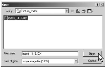 KONICA MINOLTA SCAN DUAL III - Loading an index file - 2