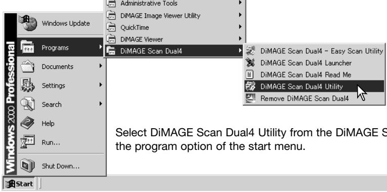 KONICA MINOLTA SCAN DUAL IV - Launching the DiIMAGE Scan Utility - 1