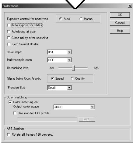 KONICA MINOLTA SCAN DUAL IV - Setting scanner preferences - 2
