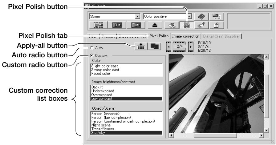 KONICA MINOLTA SCAN DUAL IV - Main window and image-correction tab - 2