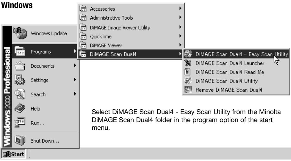 KONICA MINOLTA SCAN DUAL IV - Launching the Easy Scan Utility - 1