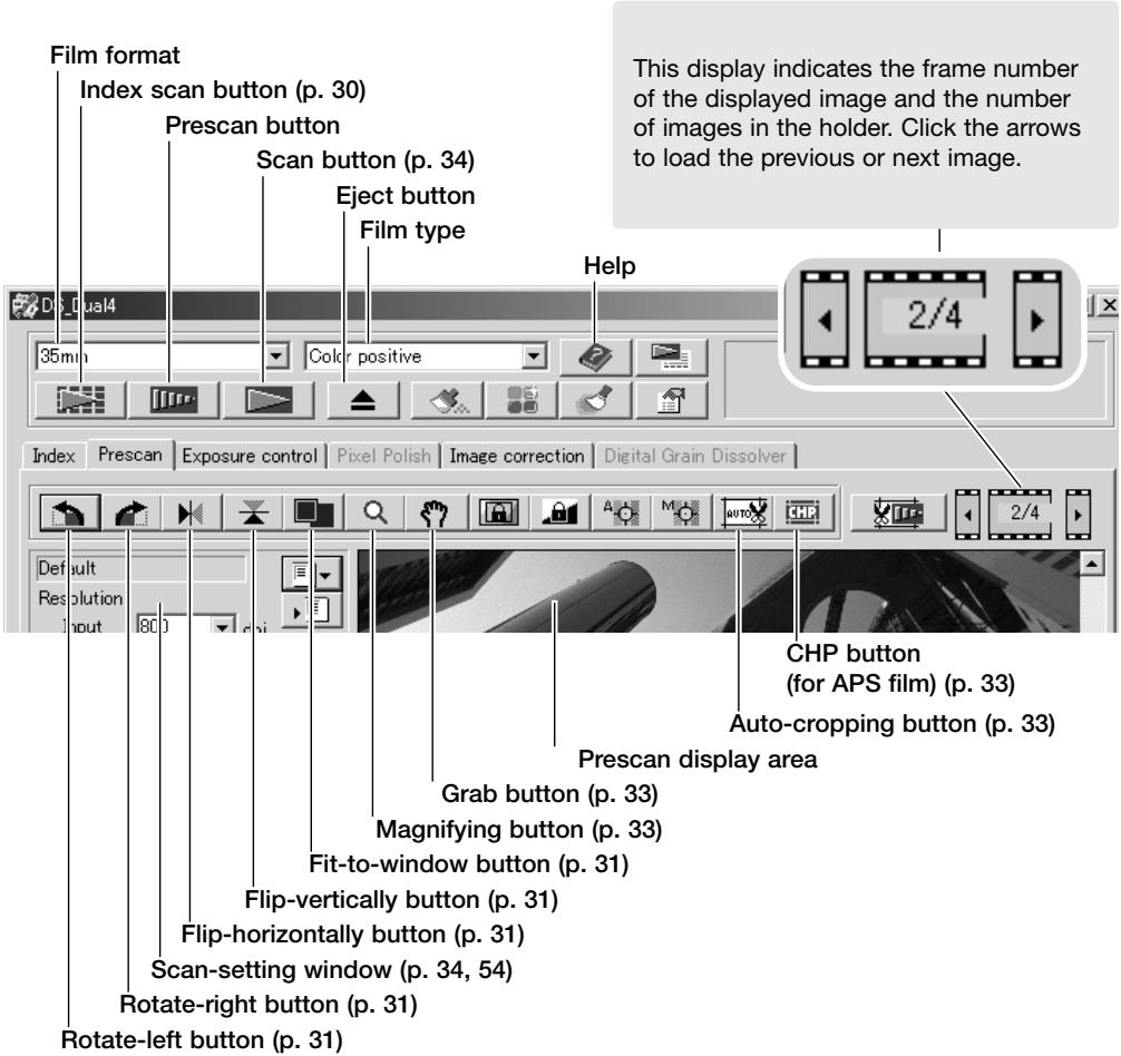 KONICA MINOLTA SCAN DUAL IV - Main window and prescan tab - 1