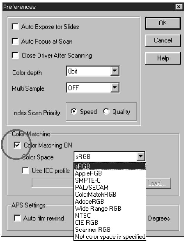 KONICA MINOLTA SCAN MULTI II SOFTWARE - COLOUR MATCHING - THE SETTING OF OUTPUT COLOUR IMAGE - 1