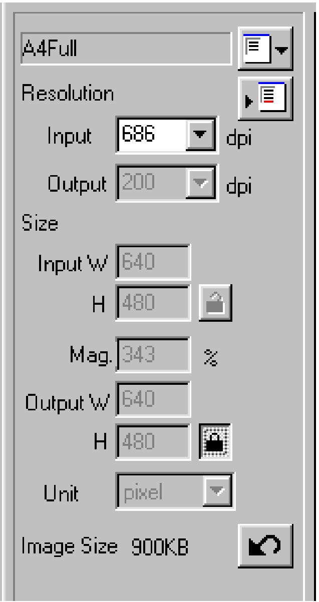 KONICA MINOLTA SCAN MULTI II SOFTWARE - EXAMPLE OF THE SCAN SETTING -WHEN DISPLAYING IN A MONITOR - 1