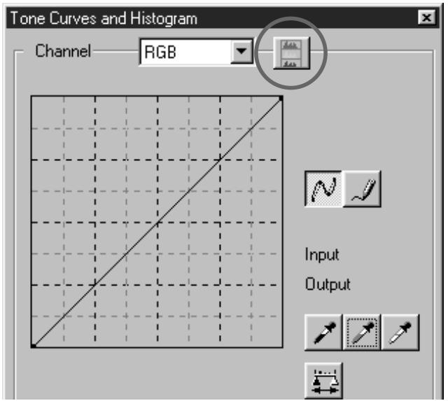 KONICA MINOLTA SCAN MULTI II SOFTWARE - CORRECTING THE HISTOGRAM - EACH R, G, B CHANNEL - 1