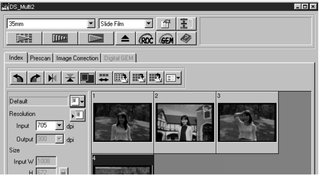 KONICA MINOLTA SCAN MULTI II SOFTWARE - MAGNIFYING THE INDEX IMAGE - 1