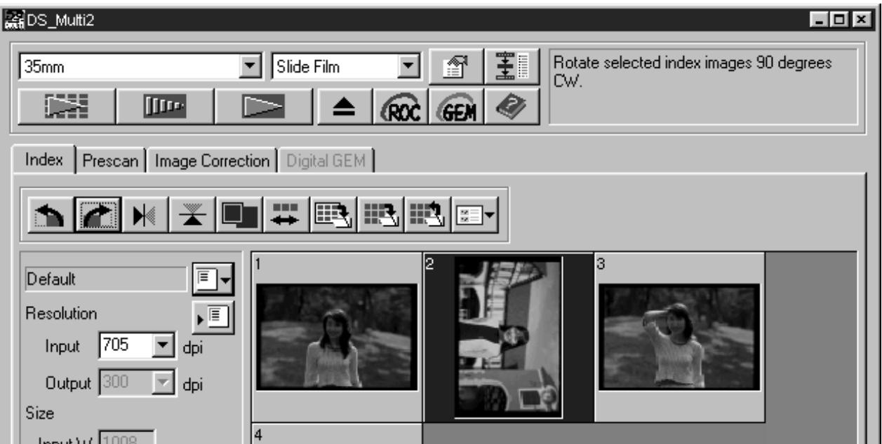 KONICA MINOLTA SCAN MULTI II SOFTWARE - Select the frame (p. 24) to be rotated and click on or - 1