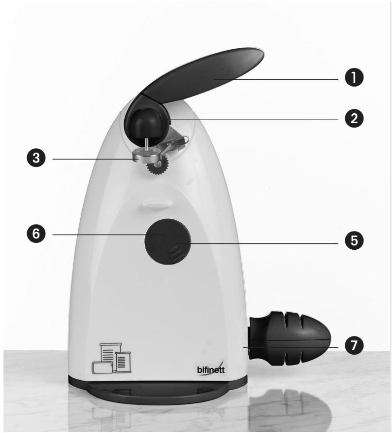 BIFINETT KH 109 ELECTRIC CAN OPENER WITH INTEGRATED KNIFE SHARPENER - 1