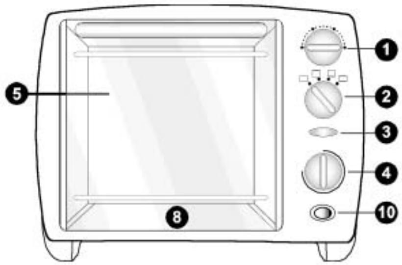 BIFINETT KH 1138 AUTOMATIC GRILL & BAKE OVEN - Control knobs - 1