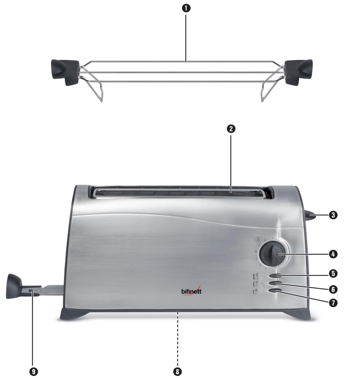 BIFINETT KH 1553 LARGE SLOT TOASTER - LARGE SLOT TOASTER - 2
