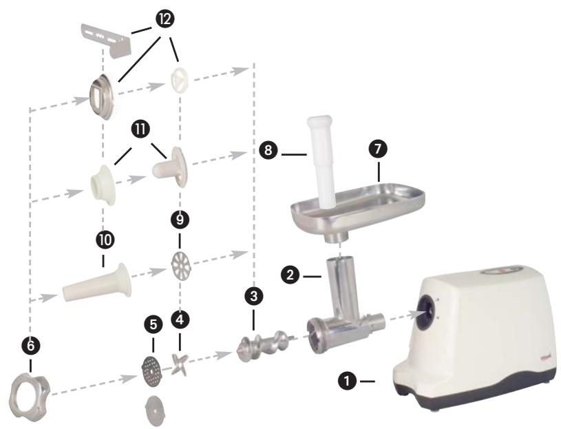 BIFINETT KH 3461 PROFI MEAT GRINDER - 3