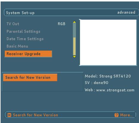 STRONG SRT 4120 - RECEIVER UPGRADE OVER THE SATELLITE - 2