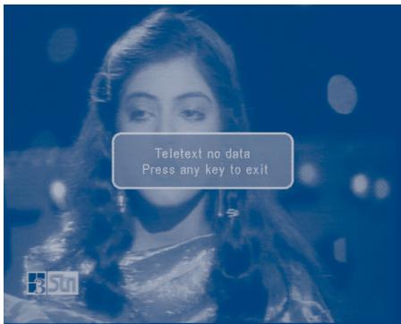 Teletext no data Press any key to exit