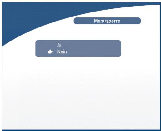 Menüsperre Ja Nein