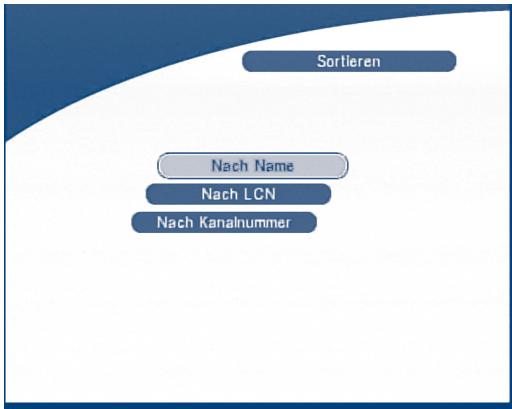 Sortieren Nach Name Nach LCN Nach Kanalnummer