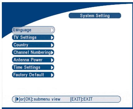 STRONG SRT 5010 - System Setting - 1