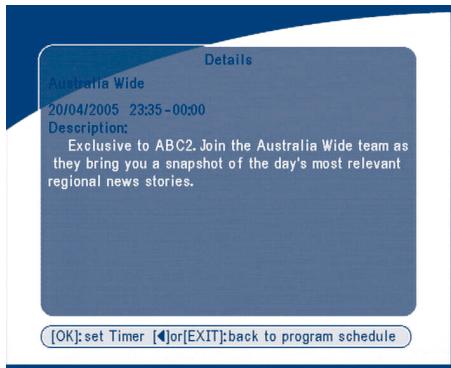 STRONG SRT 5010 - In EPG schedules menu: - 1