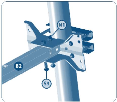 STRONG SLIMSAT SA61 - Le bras arrêté et les bras de fixation a (B3) - 1