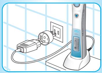 BRAUN ORALB PROFESSIONALCARE 9500 - Branchement et charge de l'accumulateur - 5
