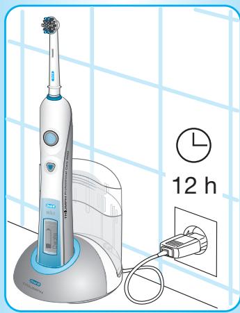 BRAUN ORALB PROFESSIONALCARE 9500 - Branchement et charge de l'accumulateur - 1