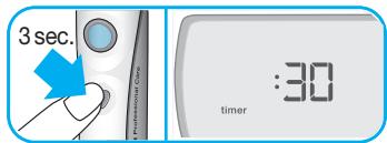 BRAUN TRIUMPH PROFESSIONAL CARE - Cómo personalizar el temporizador - 2