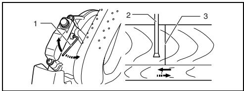 MAKITA LS1013L - When adjusting the laser line appears on the right side of the saw blade - 1