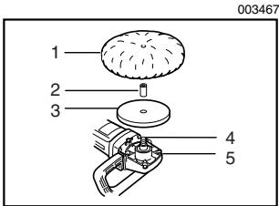 MAKITA 9227CY - Installation ou retrait de la peau de mouton (accessoire en option) - 1