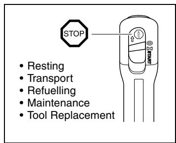 MAKITA BCM3300 - Starting the brush cutter - 8
