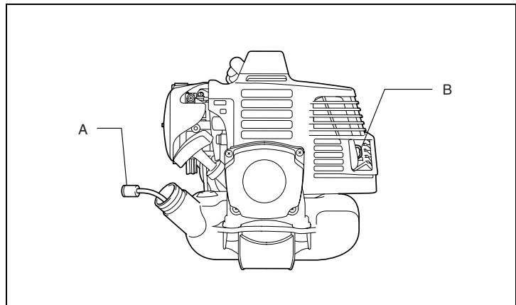 MAKITA BCM3300 - Limpieza del orificio de escape del silenciador - 1