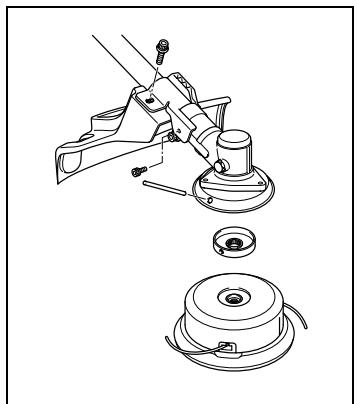 MAKITA BCM3300 - - Instalación del cuestion del cordón de nylon - 1