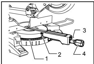 MAKITA LS1017L - Réglage de l'angle de coupe d'onglet - 1
