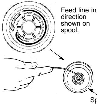 MCCULLOCH TRIMMAC 250 25CC - REFILLING THE SPOOL WITH LINE - 1