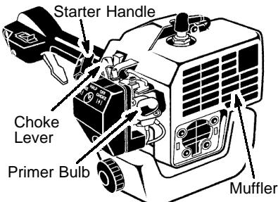 MCCULLOCH TRIMMAC 250 25CC - STARTING A COLD ENGINE (or a warm engine after running out of fuel) - 2