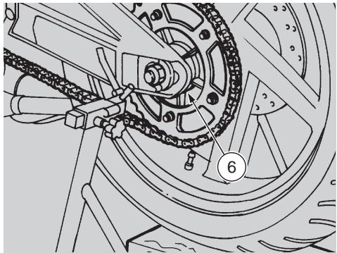 APRILIA RS 250-1998 - Couple de serrage des vis (1) de l'étrier de frein: 50 nm (5 kgm). - 4